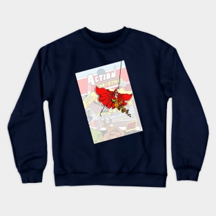 Super Sky Santa Action Christmas Comic Crewneck Sweatshirt